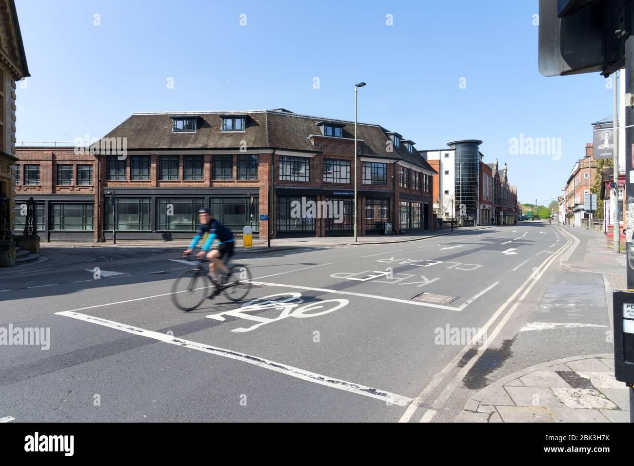 Oxford City Park End Street frei von allen Touristen und Straßenverkehr während Corona Virus gesperrt Stockfoto