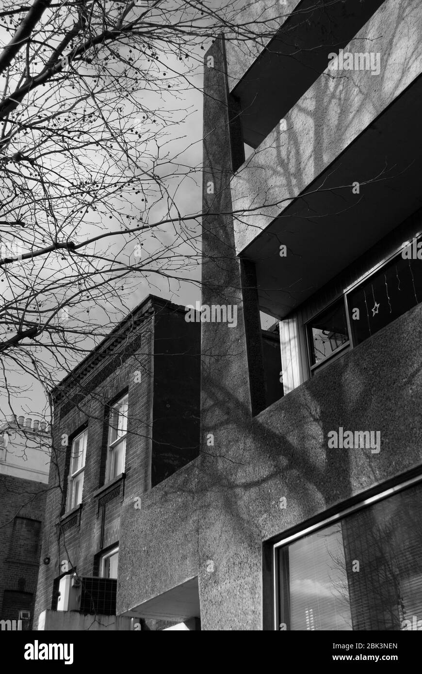 1960er Jahre Architektur Stahlbetonbau POSKPolnische Gesellschaft für Kultur und Soziales, 38-246, King Street, London, W6 0RF von M. F. Grzesik Stockfoto