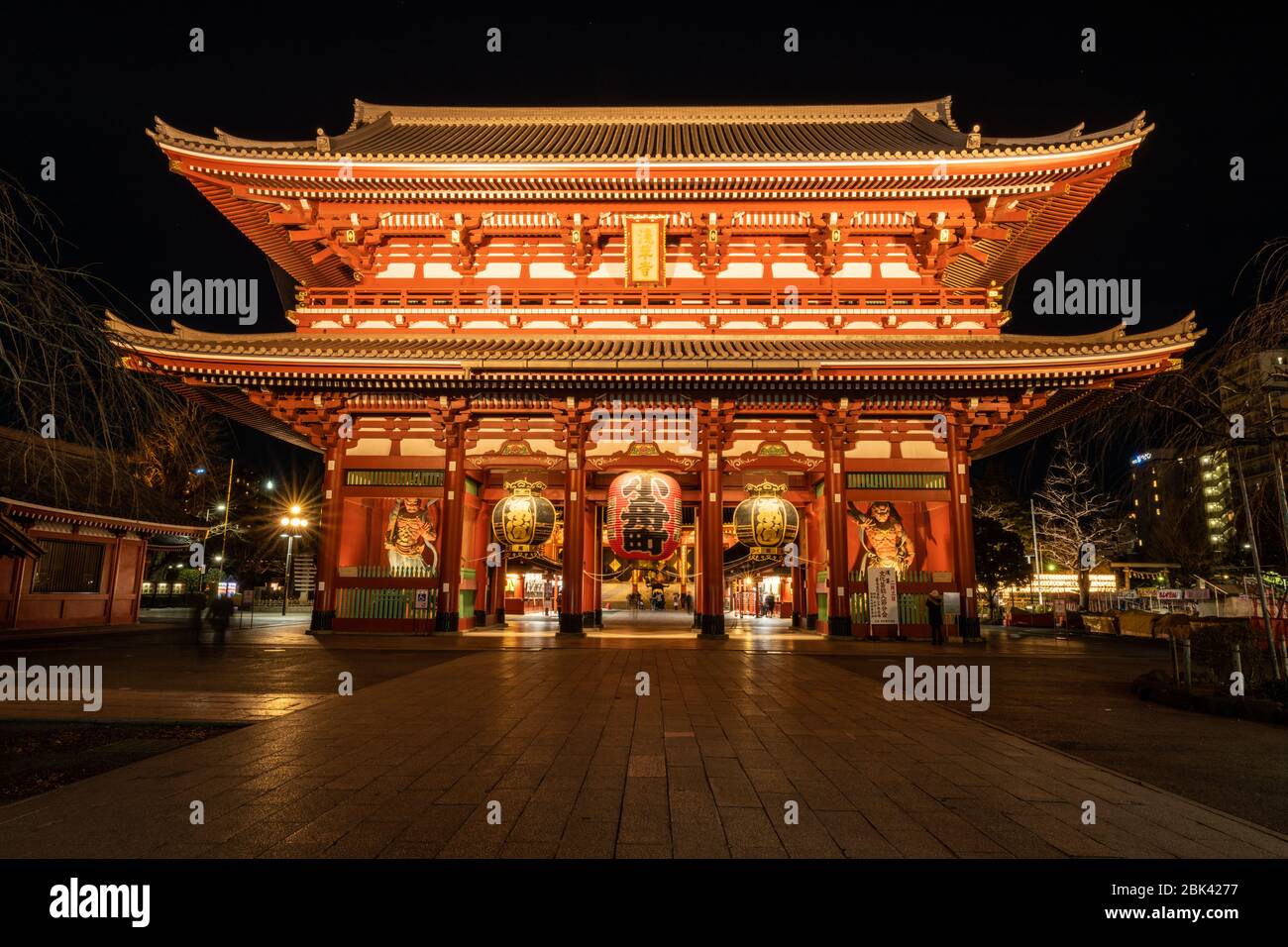 Senso-ji-Tempel, Asakusa, nachts, Tokio, Japan Stockfoto
