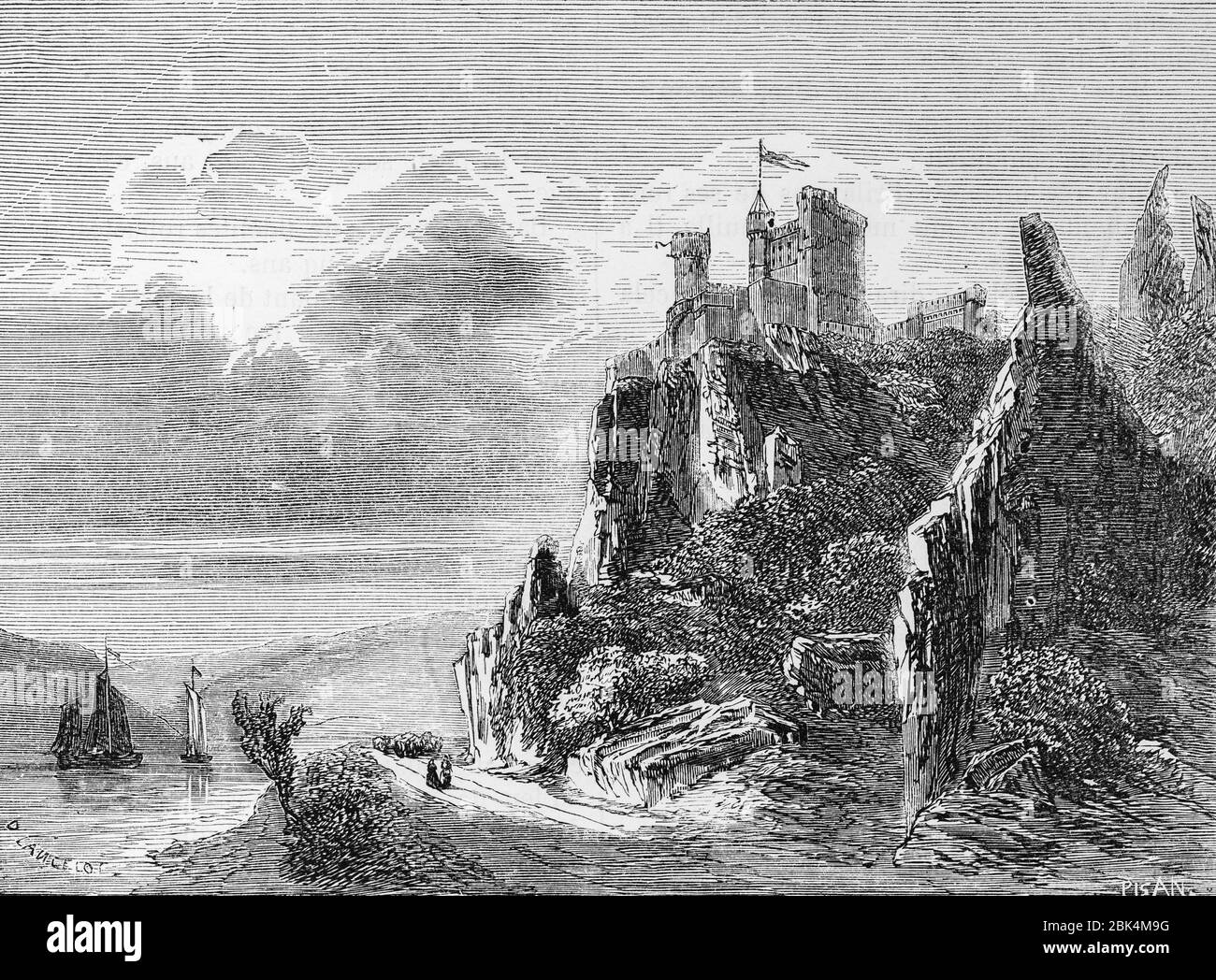 Le Rheinstein, Le Rhin von Victor Hugo, Paris um 1843 Stockfoto