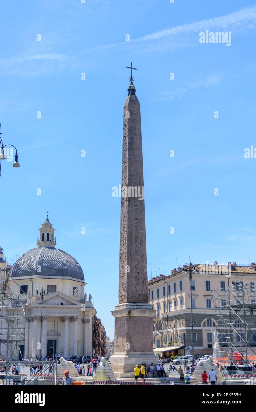 Ältester Obelisk in Rom Italien Stockfoto