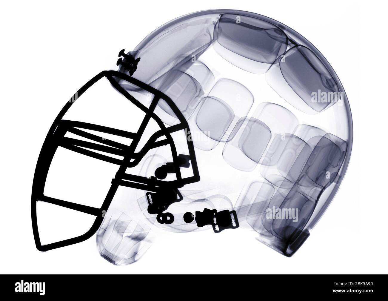 American Football Helm, X-ray. Stockfoto