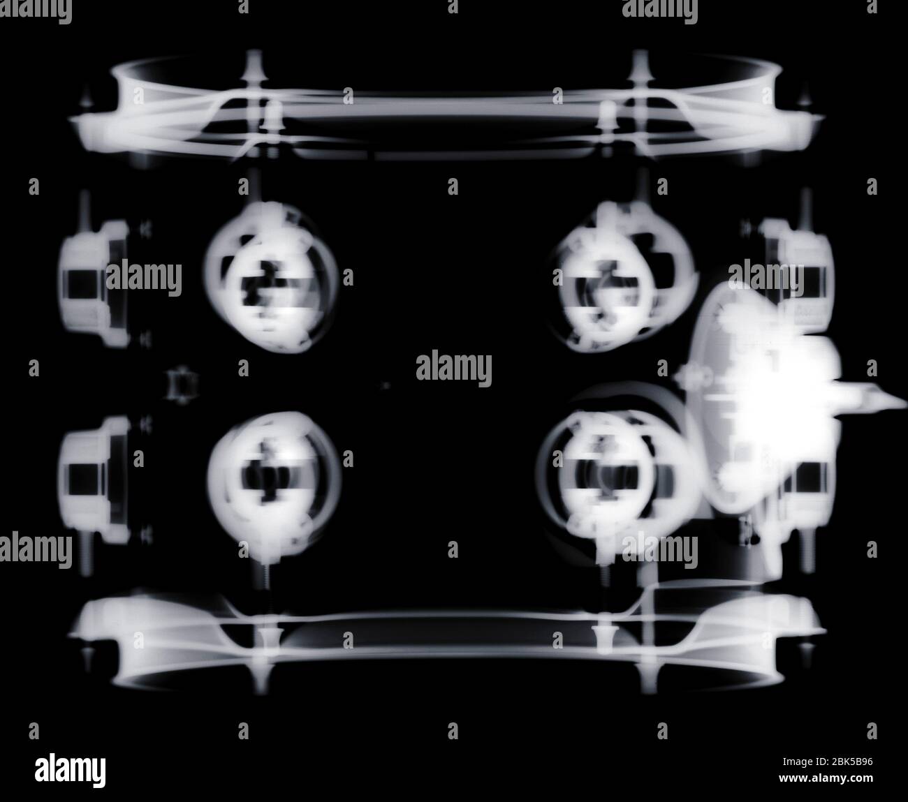 Snare-Trommel, Röntgenstrahlung. Stockfoto