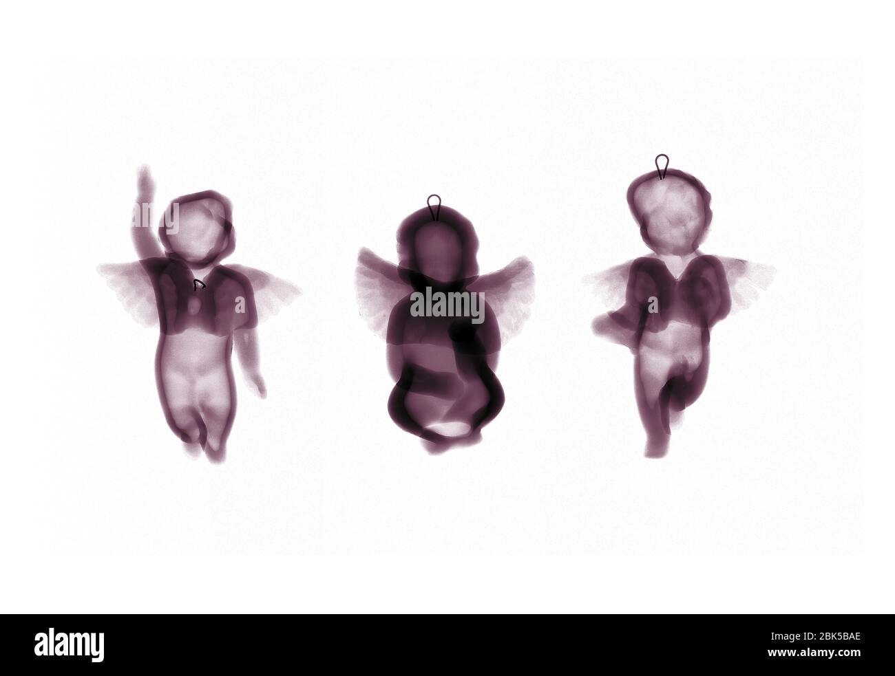 Engel aus Glas, farbige Röntgenstrahlen. Stockfoto