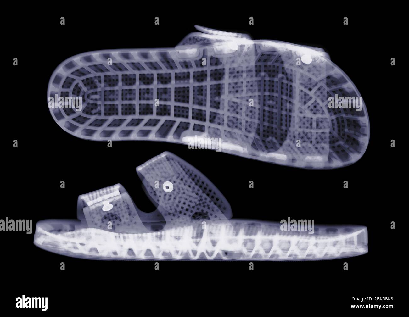Ein Paar Sandalen, Röntgen. Stockfoto