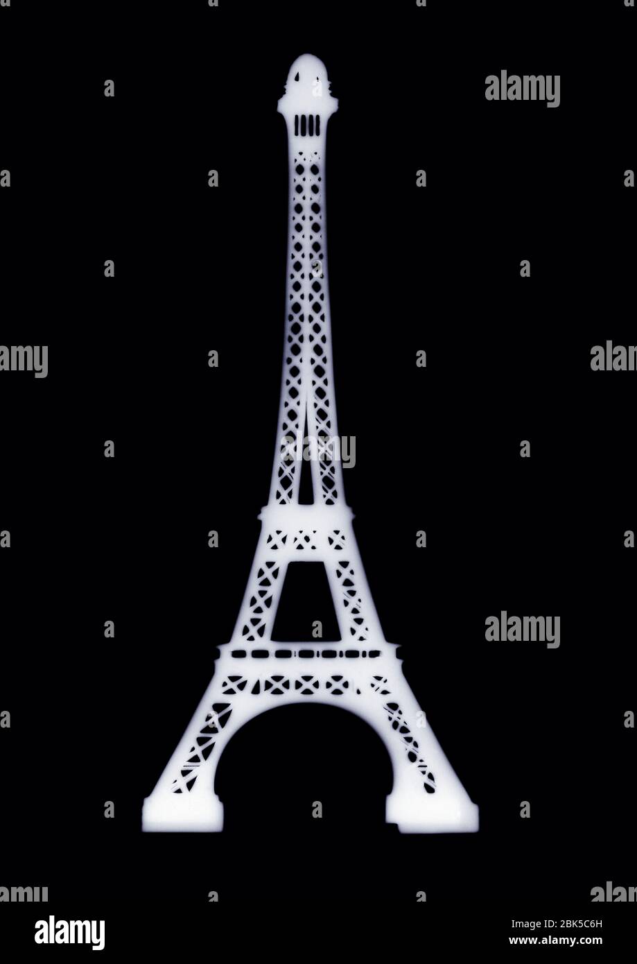 Modell des Eiffelturms, Röntgen. Stockfoto