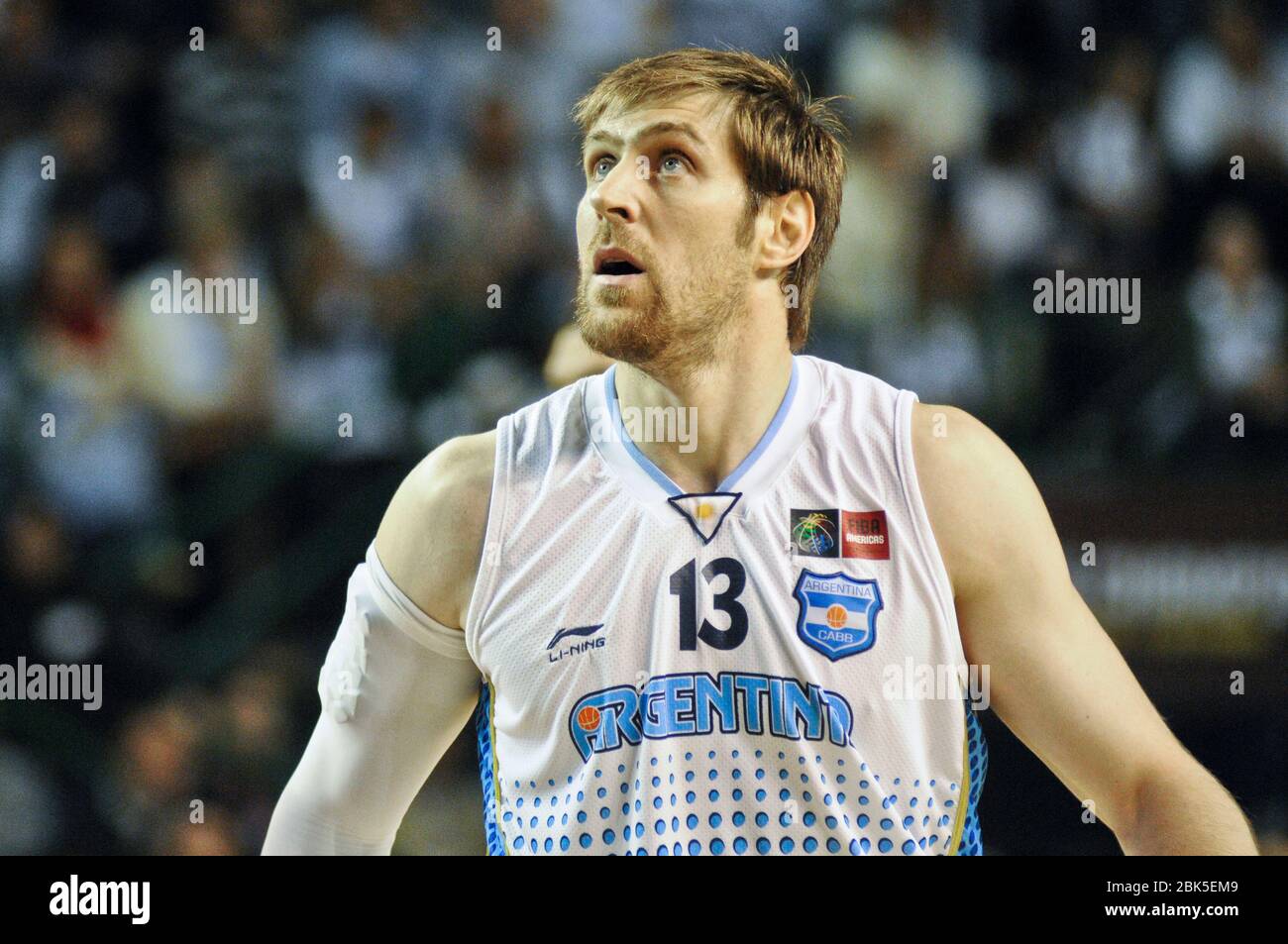 Andres Nocioni. Argentinische Basketball-Nationalmannschaft. FIBA Americas Tournament, Mar del Plata 2011 Stockfoto