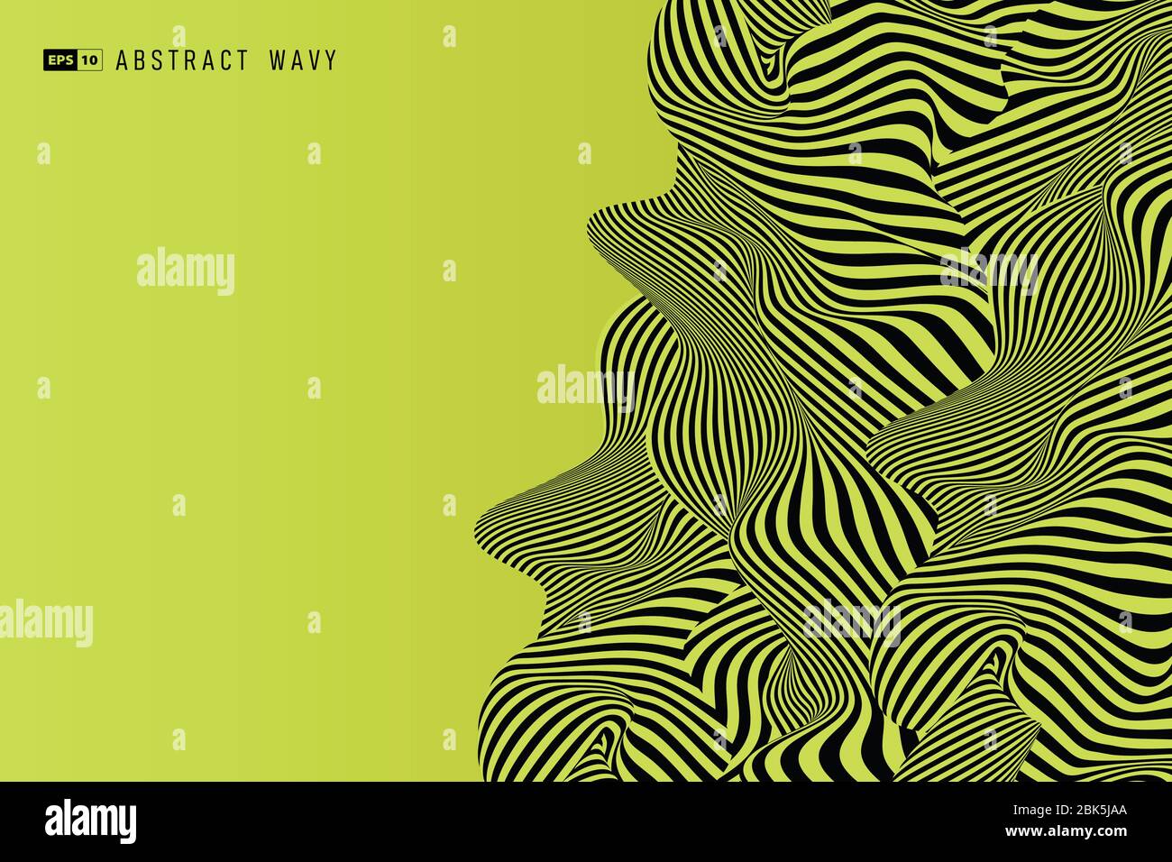 Abstrakt schwarz und grün wirbeln welligen Cover Artwork Design Hintergrund. Verwenden Sie für Anzeige, Poster, Bildmaterial, Vorlagendesign, Druck. Illustration Vektor eps10 Stock Vektor