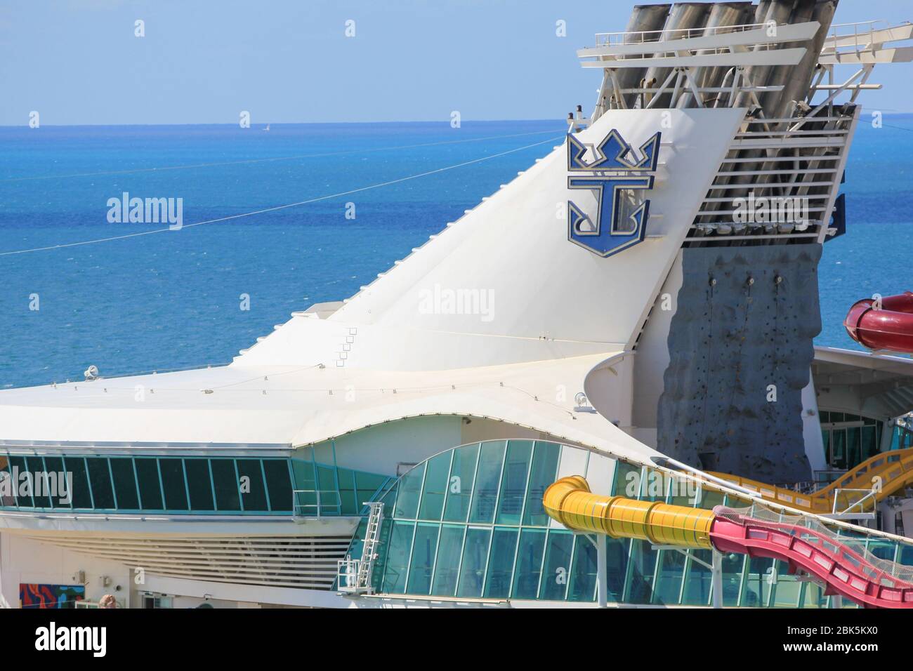 Seefahrer von Royal caribbean verlassen Hafen von miami april 2020 Stockfoto