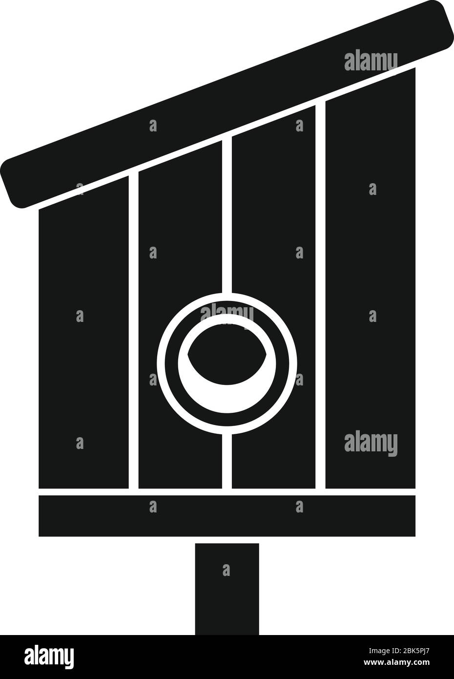Symbol für Sommervogel. Einfache Illustration von Sommer Vogelhaus Vektor-Symbol für Web-Design isoliert auf weißem Hintergrund Stock Vektor