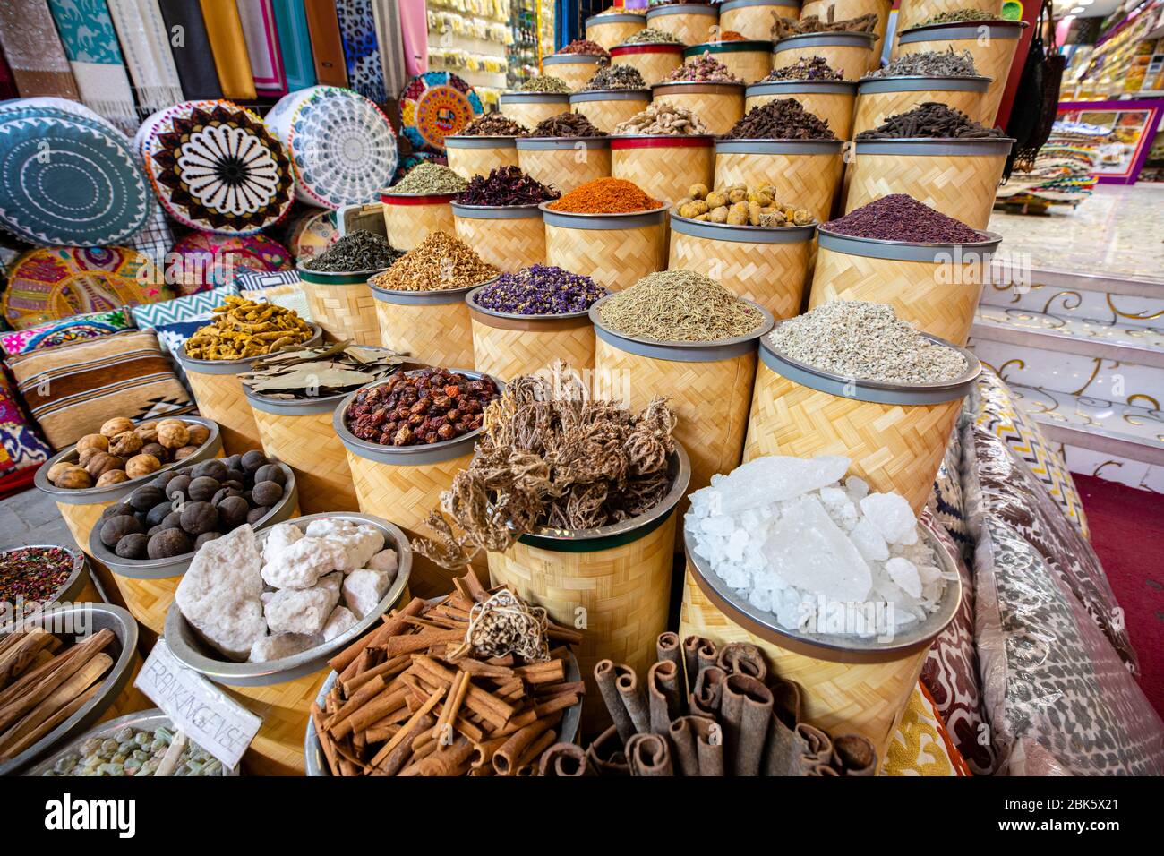 Dubai Spice Souk, Vereinigte Arabische Emirate Stockfoto