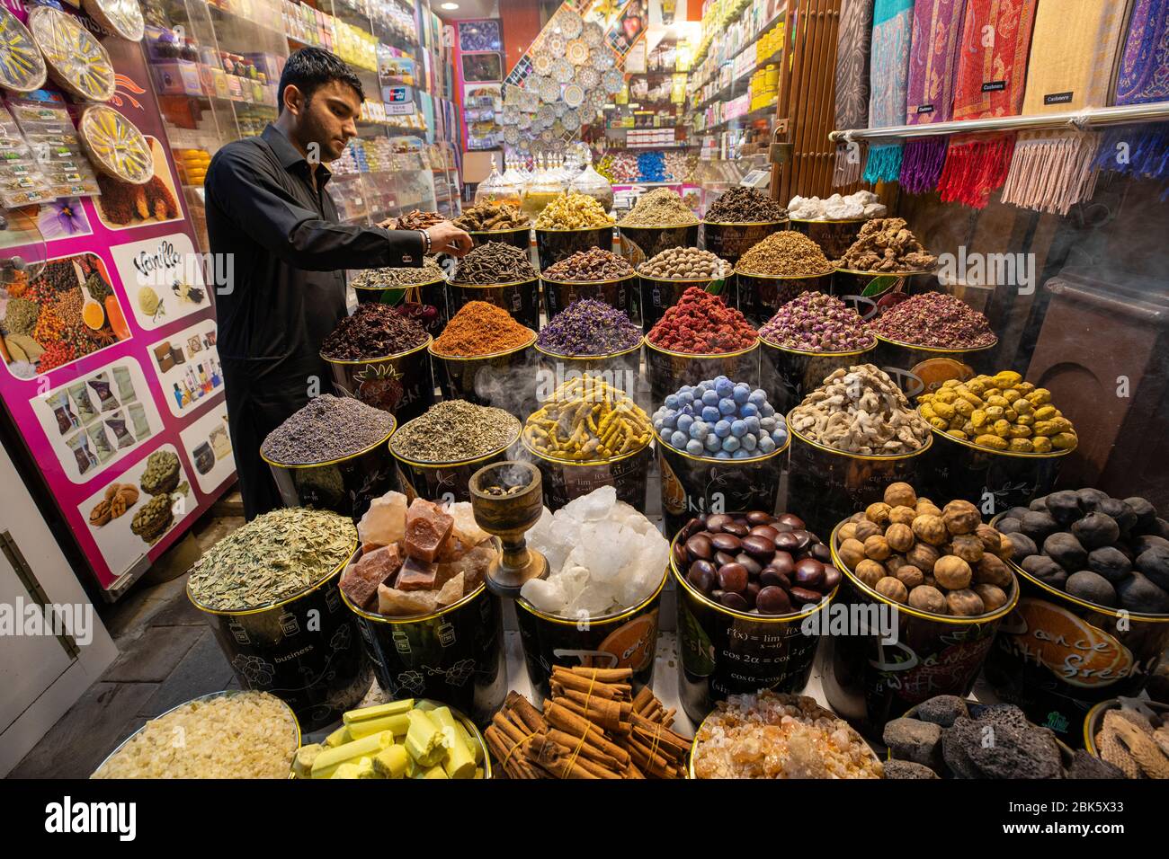Dubai Spice Souk, Vereinigte Arabische Emirate Stockfoto