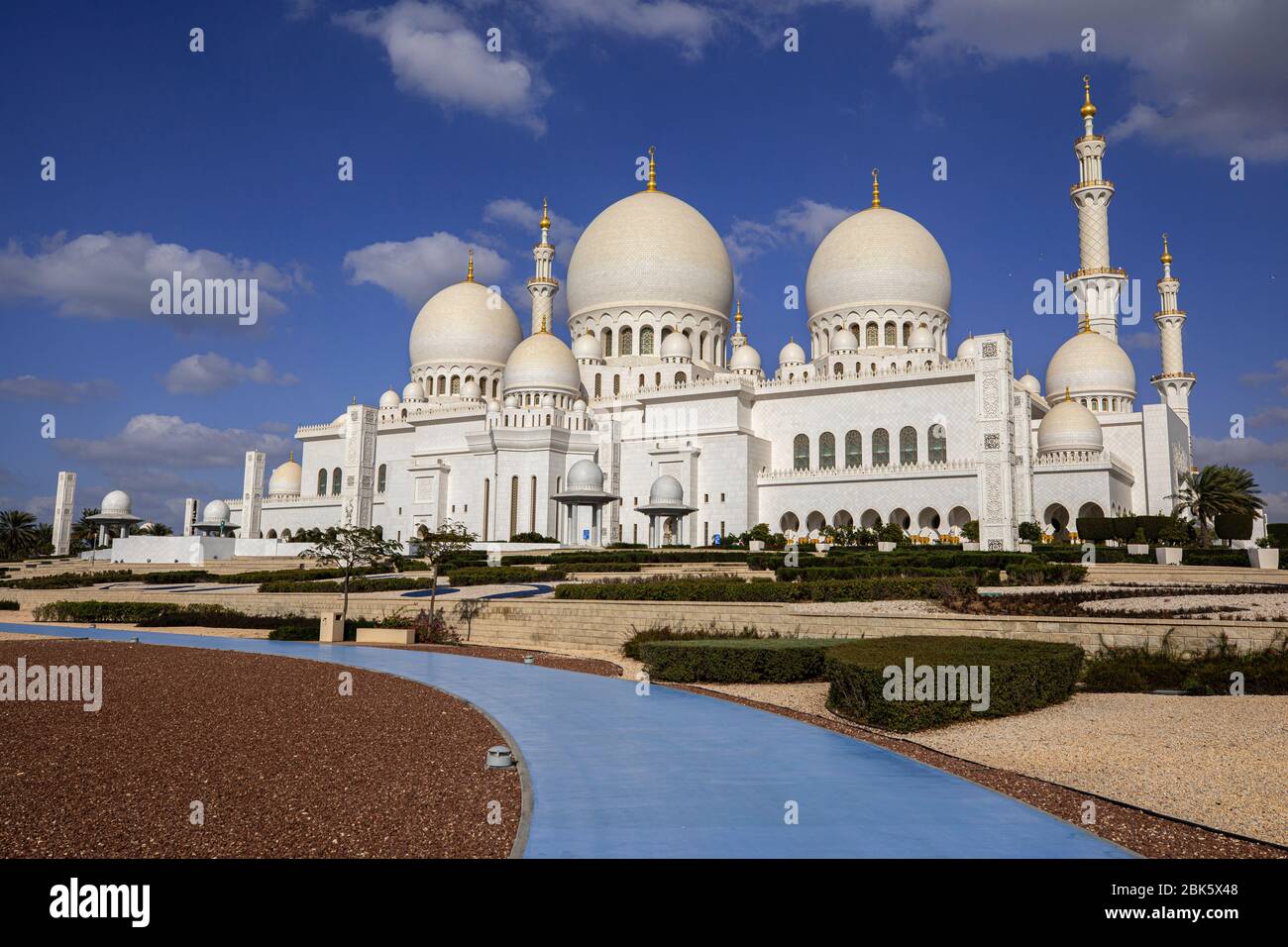 Sheikh Zayed Grand Moschee in Abu Dhabi, Vereinigte Arabische Emirate Stockfoto