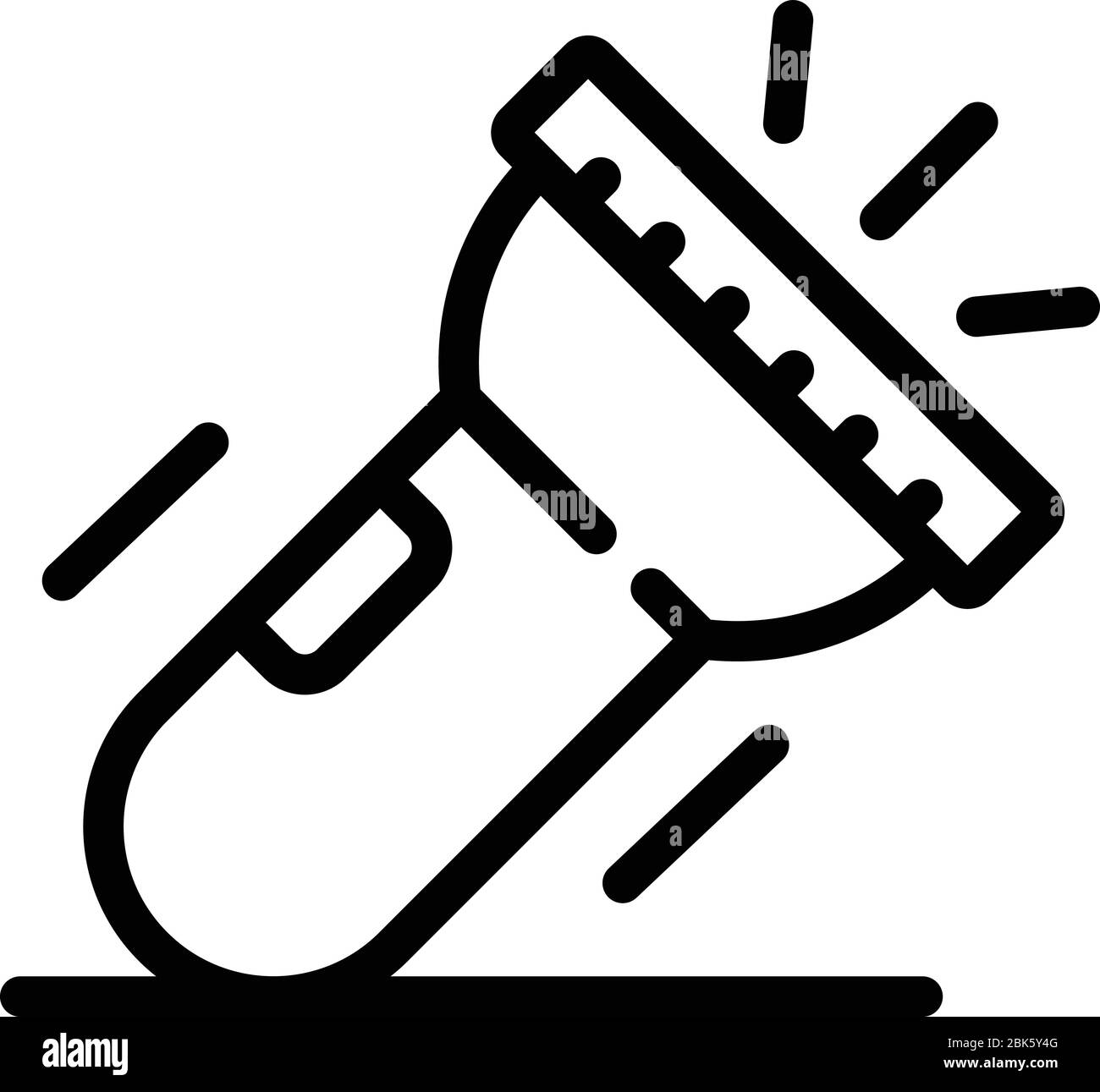 Camping Taschenlampe Symbol, Outline-Stil Stock Vektor