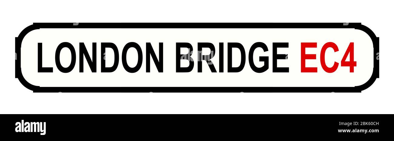 Stret-Zeichen-Modell für London Bridge EC4 London England Stock Vektor