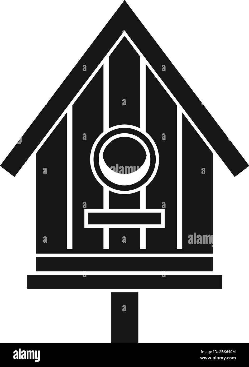 Vogelhaus-Symbol. Einfache Illustration von Vogelhaus Vektor-Symbol für Web-Design isoliert auf weißem Hintergrund Stock Vektor