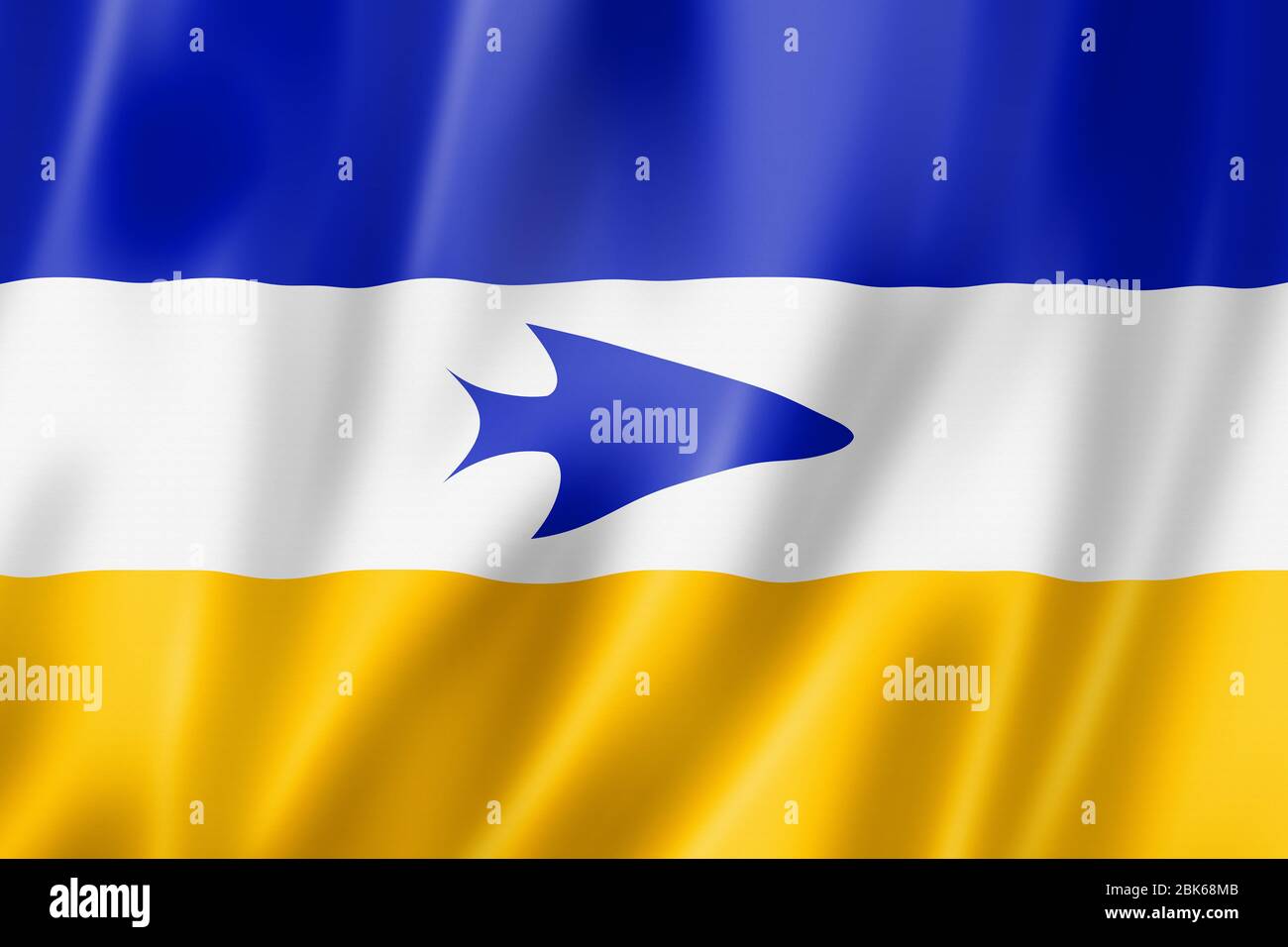 Tehuelche ethnische Flagge, Südamerika. 3D-Darstellung Stockfoto