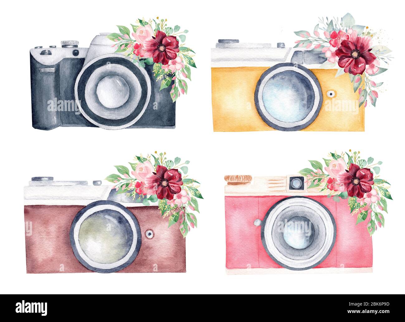 Fotohintergrund „Happy Birthday“ Floral – 2,8x1,5 M Mit Burgunder-Blumen & Glitzer – Für Partys, Dekoration & Fotos