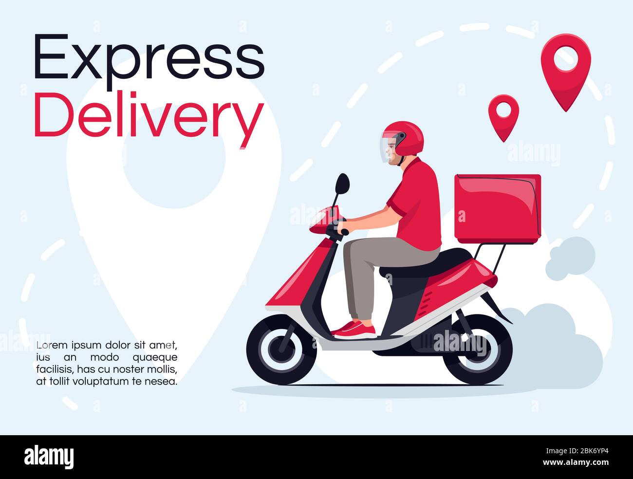 Vorlage für Express Delivery Poster Stock-Vektorgrafik - Alamy With Regard To Delivery Flyer Template