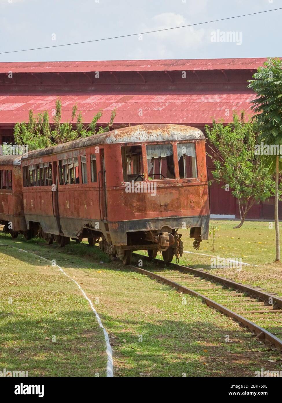 Verlassene Zugwaggon in Porto Velho, Brasilien Stockfoto