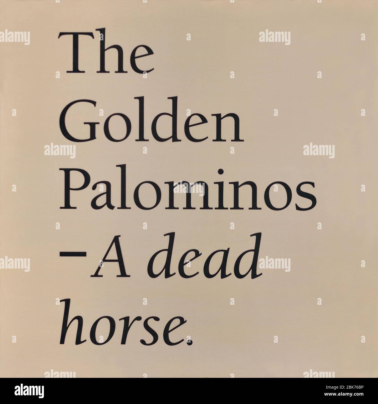 The Golden Palominos - original Vinyl Album Cover - A Dead Horse - 1989 Stockfoto