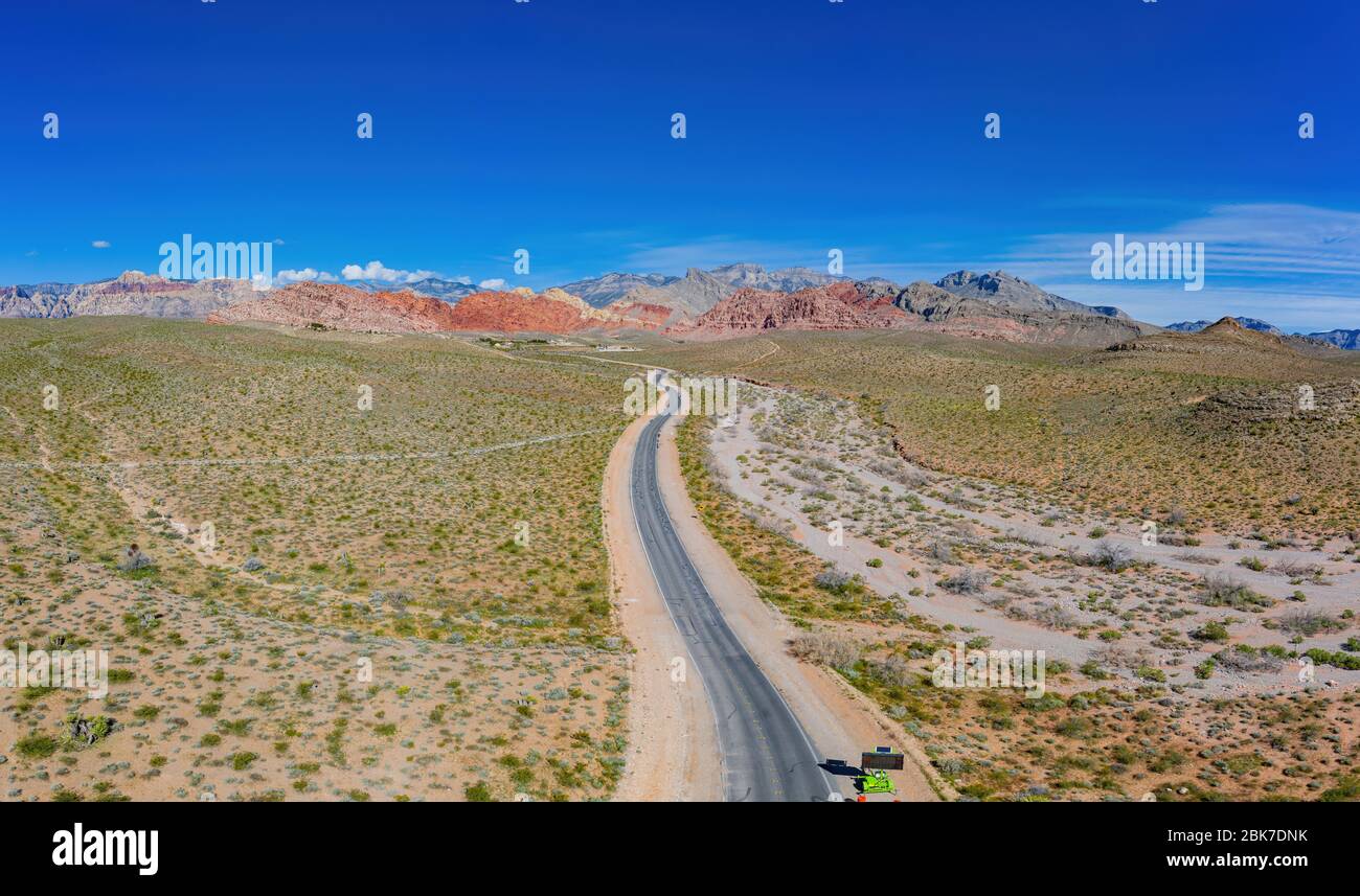 Luftaufnahme des schönen Calico Basin bei Nevada Stockfoto