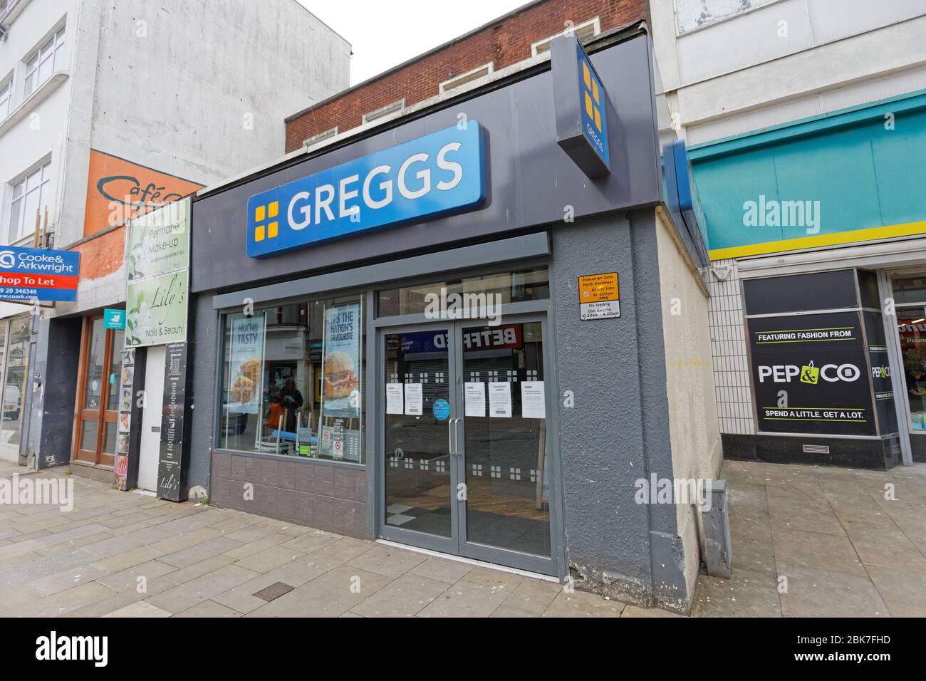 Greggs in der Oxford Street Stockfoto