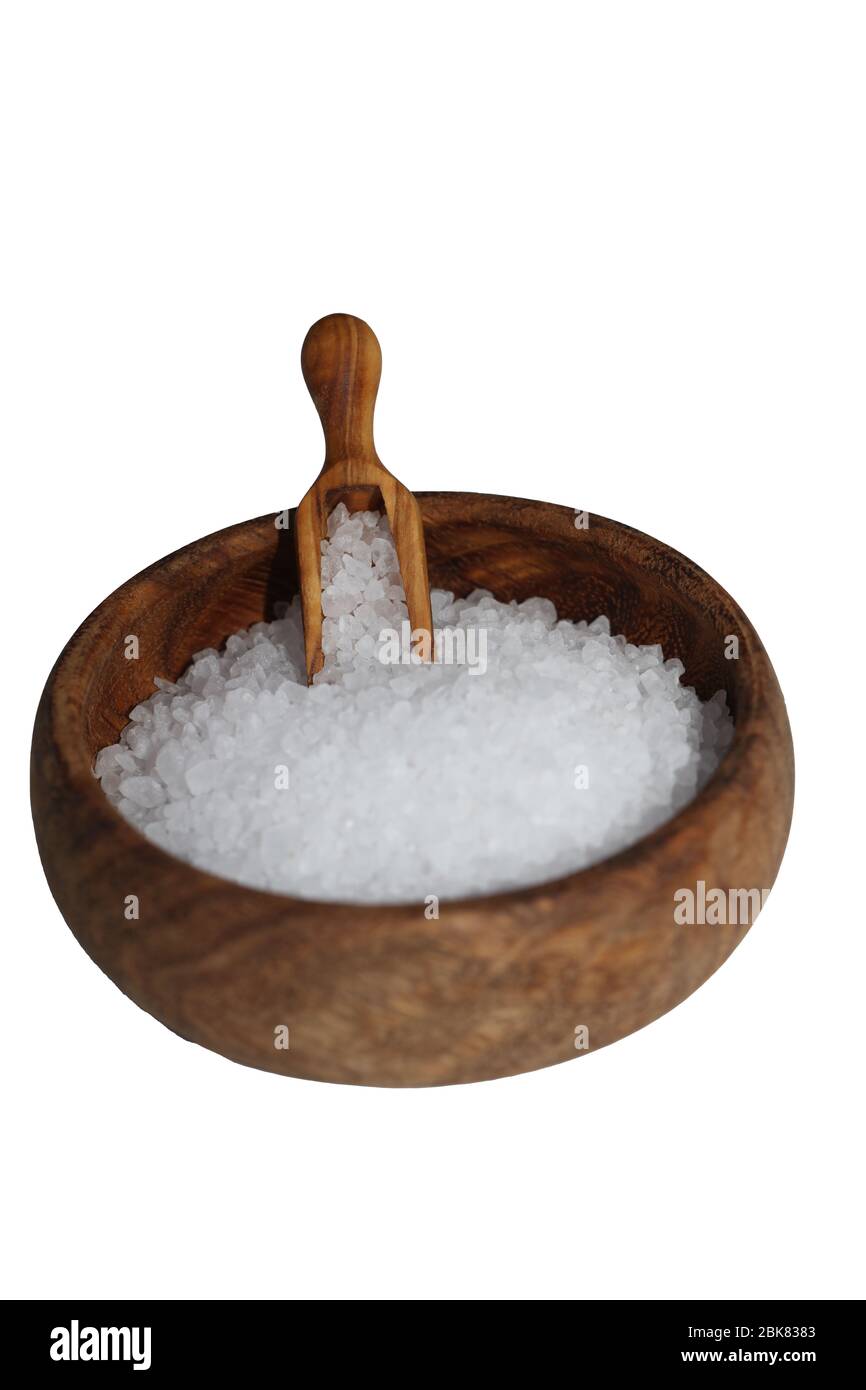 Salzkörner Gewürzkost Stockfoto