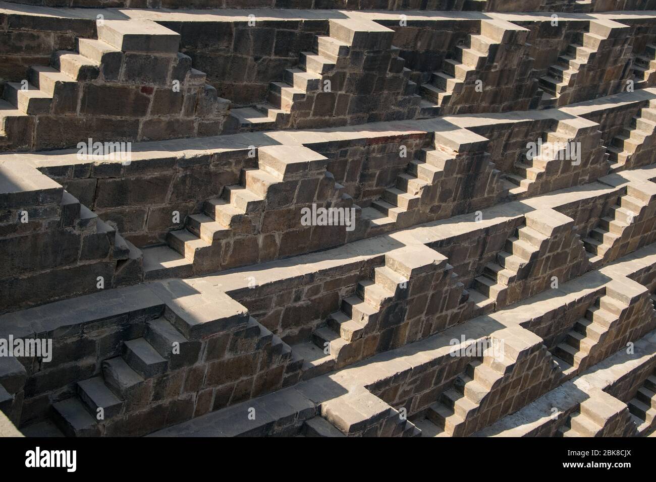 Chand Baori Schritt gut in Rajasthan Stockfoto