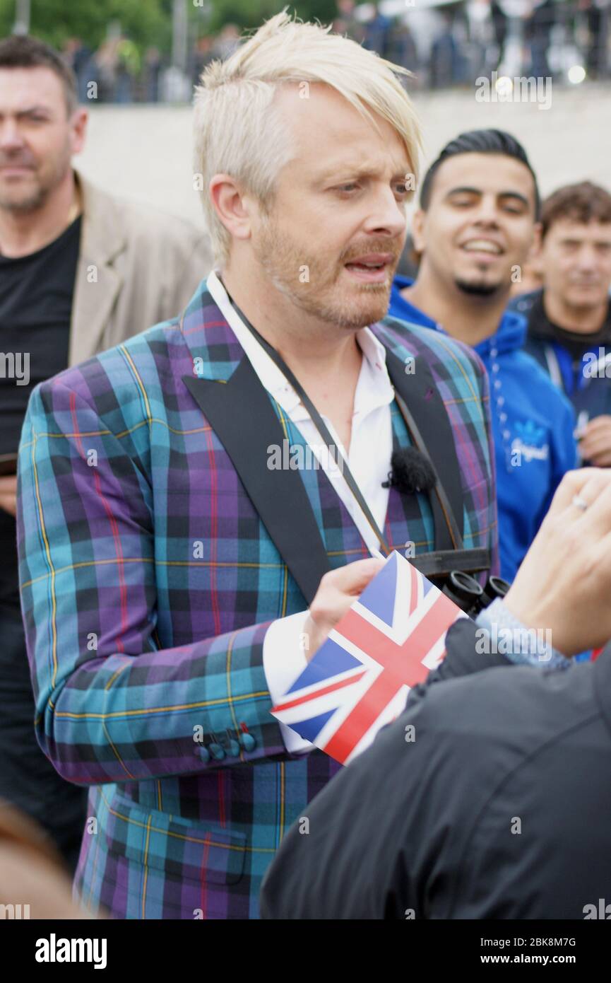 Der Entertainer, Musiker, Musicaldarsteller und Fernsehmoderator Ross Antony während des Besuchs der britischen Königin in Berlin. Stockfoto