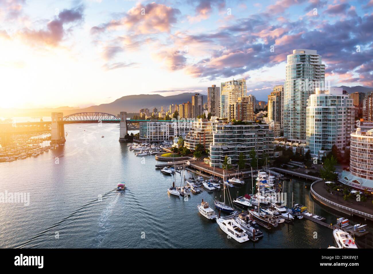 False Creek, Downtown Vancouver, British Columbia, Kanada. Stockfoto