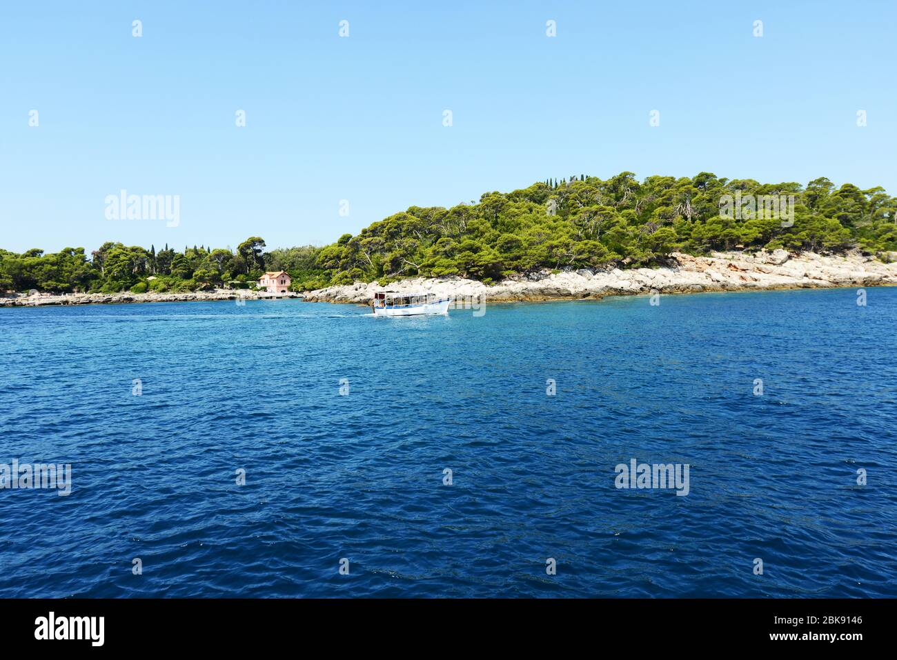 Die schöne Insel Lokrum in der Nähe von Dubrovnik, Kroatien. Stockfoto