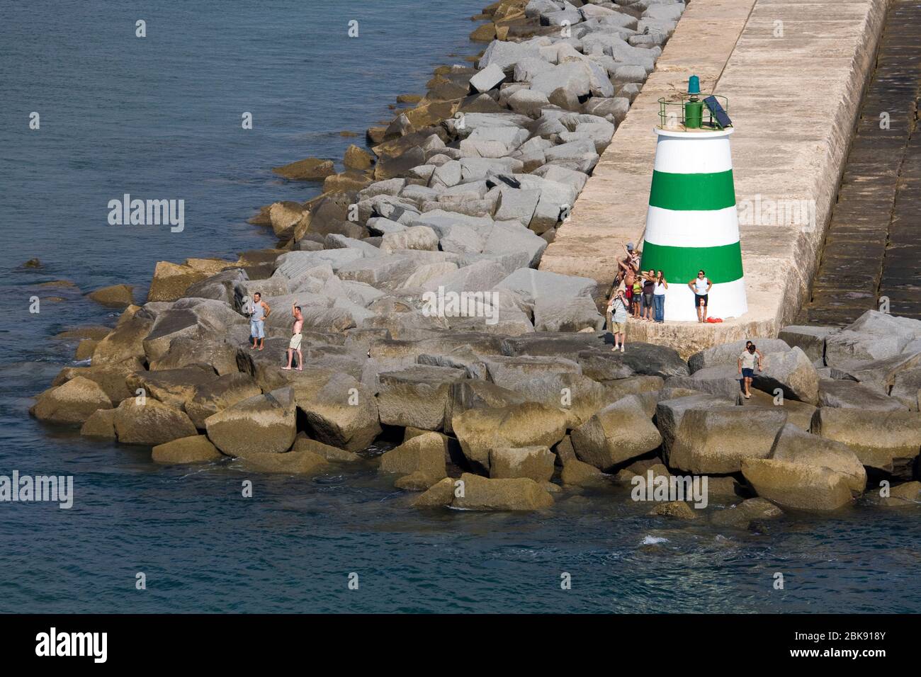 East Mole Light, Portimao, Algarve, Portugal, Europa Stockfoto