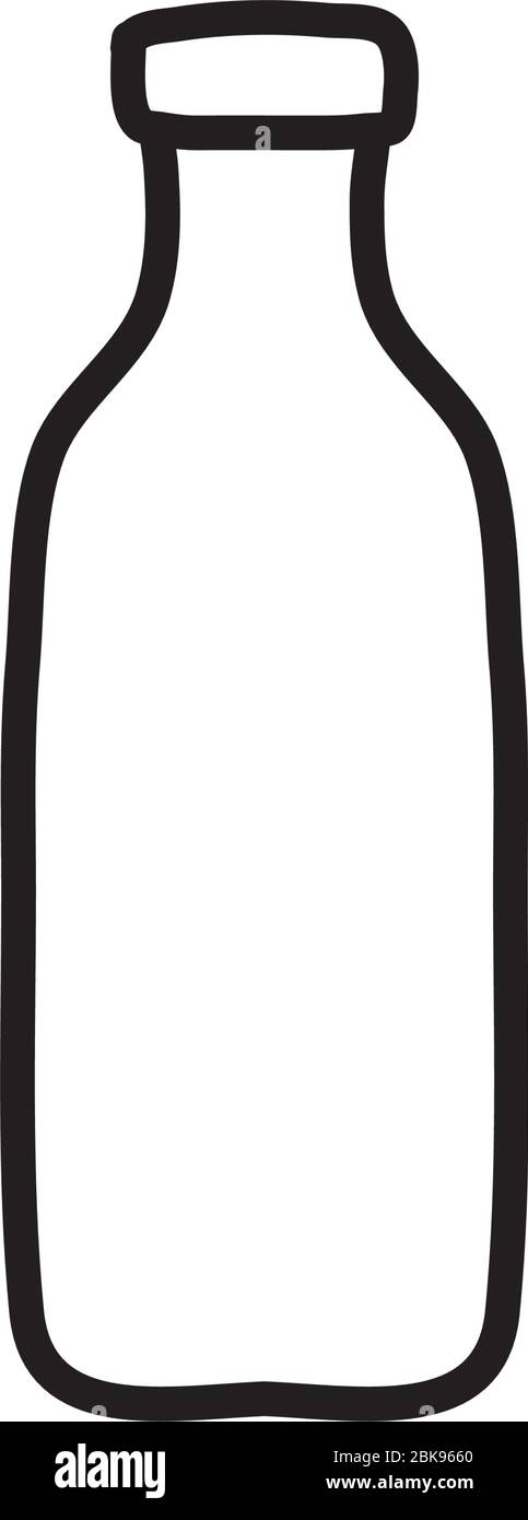 Flaschensymbol auf weißem Hintergrund, Linienstil, Vektorgrafik Stock Vektor