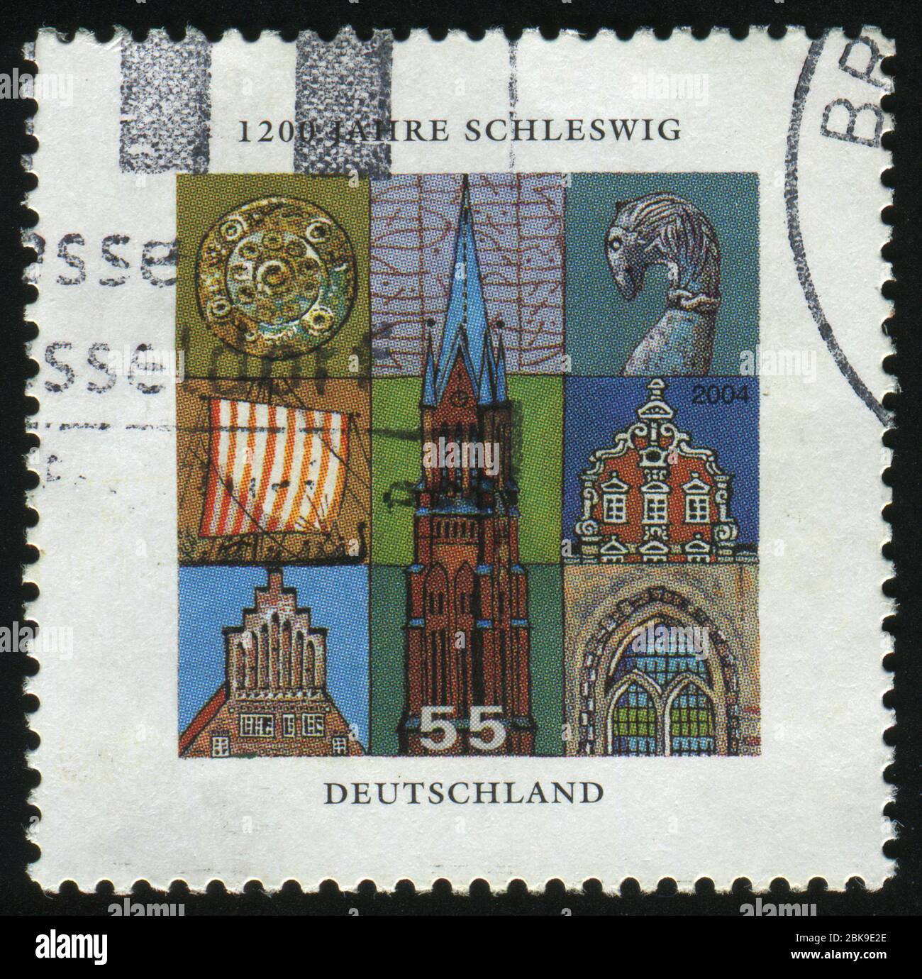 DEUTSCHLAND- UM 2004: Briefmarke gedruckt von Deutschland, zeigt Schleswing, um 2004. Stockfoto