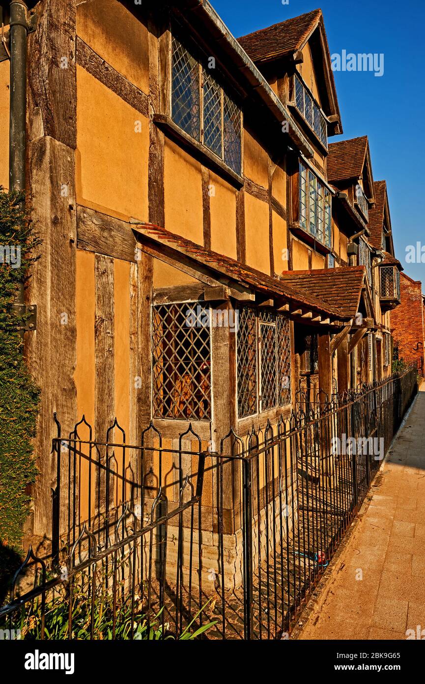 Stratford upon Avon, Warwickshire und William Shakespeares Geburtsort im Zentrum der Stadt Stockfoto