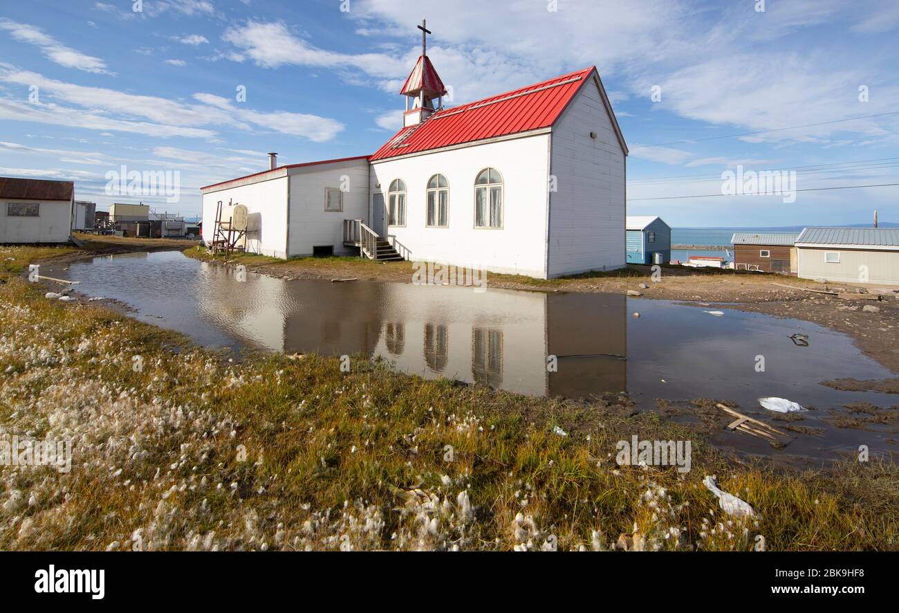 Kirche, Pond Inlet, Kanada Stockfoto