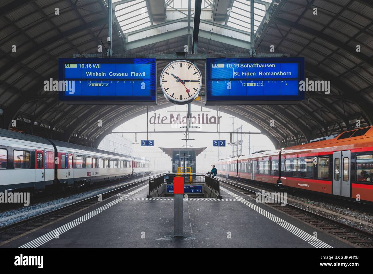Bahnhof St. Gallen, Hauptbahnhof der S-Bahn St. Gallen und der Appenzeller  Bahn (ab) der Schweizerischen Bundesbahnen in der Schweiz Stockfotografie -  Alamy