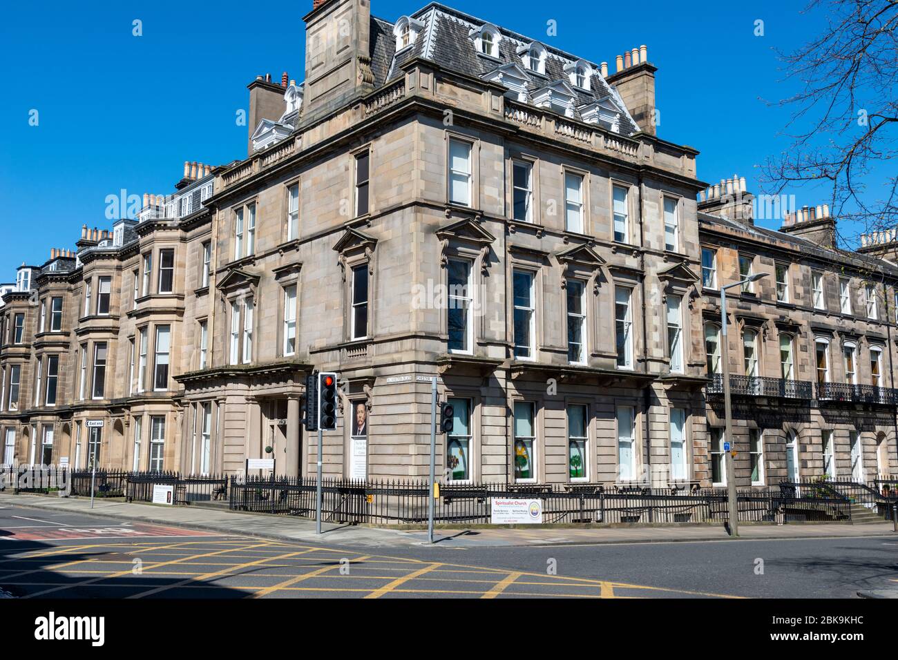 Das Sir Arthur Conan Doyle Centre an der Ecke Chester Street und Palmerston Place im West End von Edinburgh, Schottland, Großbritannien Stockfoto
