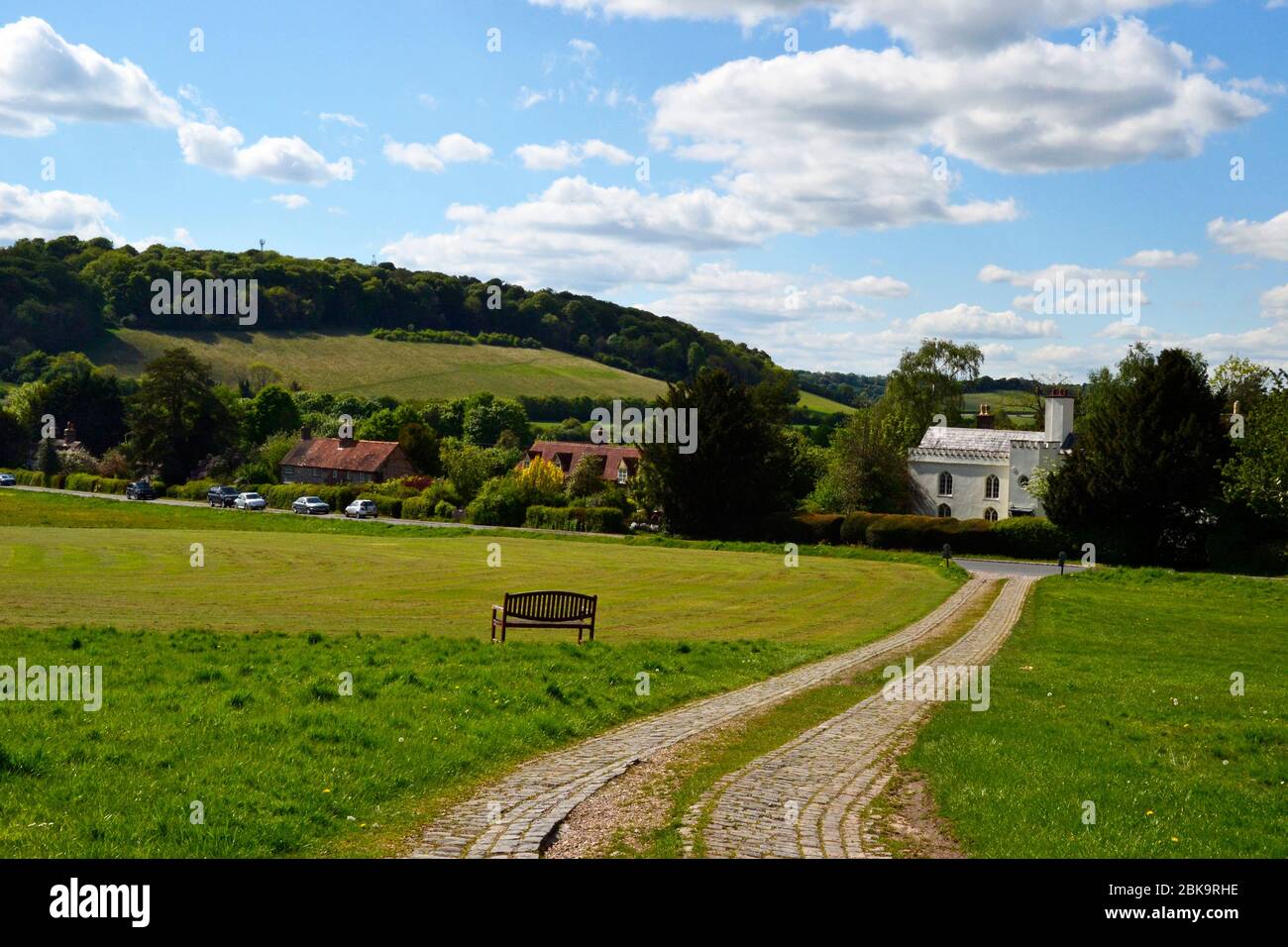 Blick auf Bradenham, Buckinghamshire, Großbritannien Stockfoto