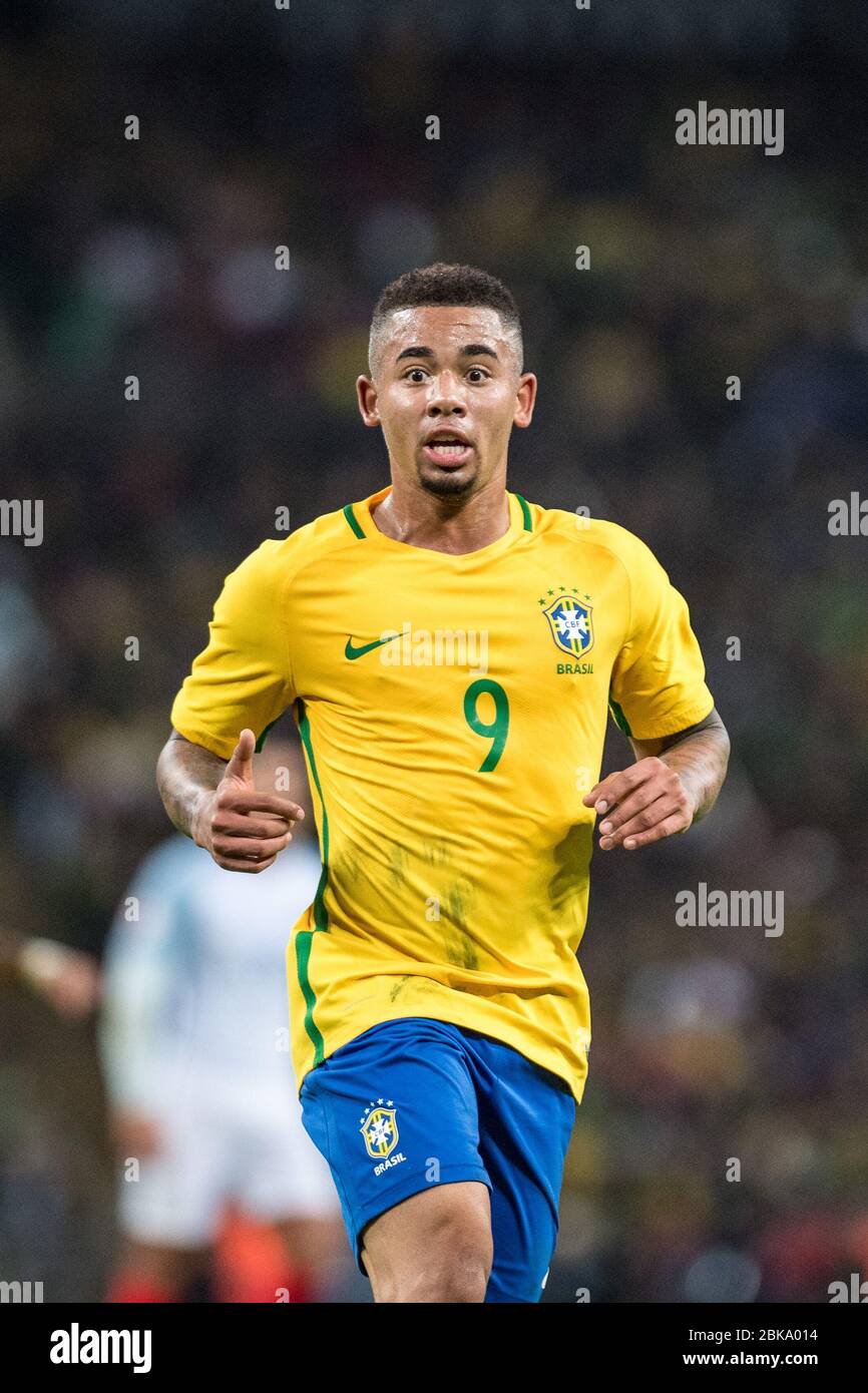 Nationalmannschaft von Brasilien in Wembley im Spiel gegen England Stockfoto