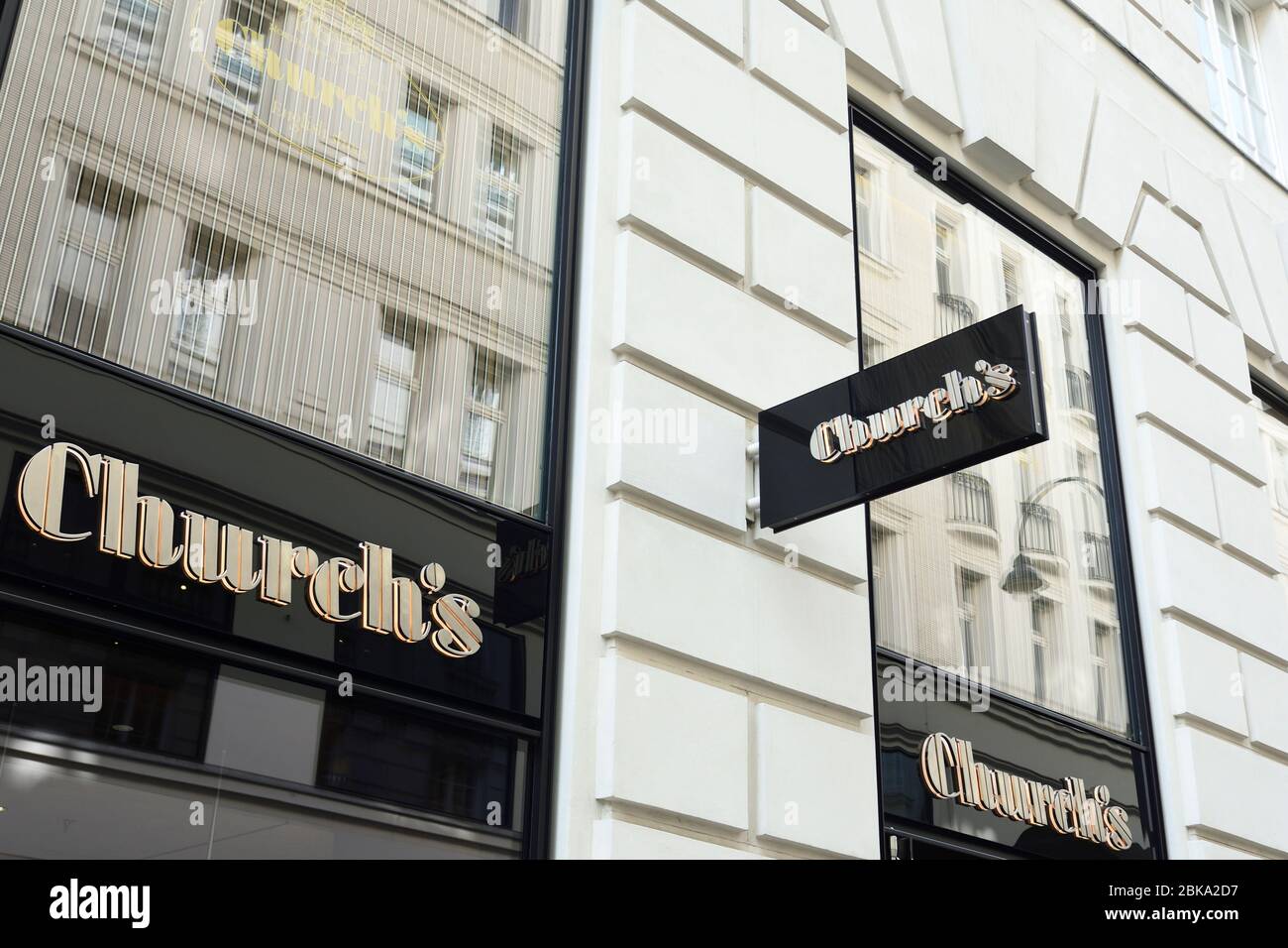 Wien, Österreich. Der Flagship Store der Kirche in der Wiener Innenstadt Stockfoto