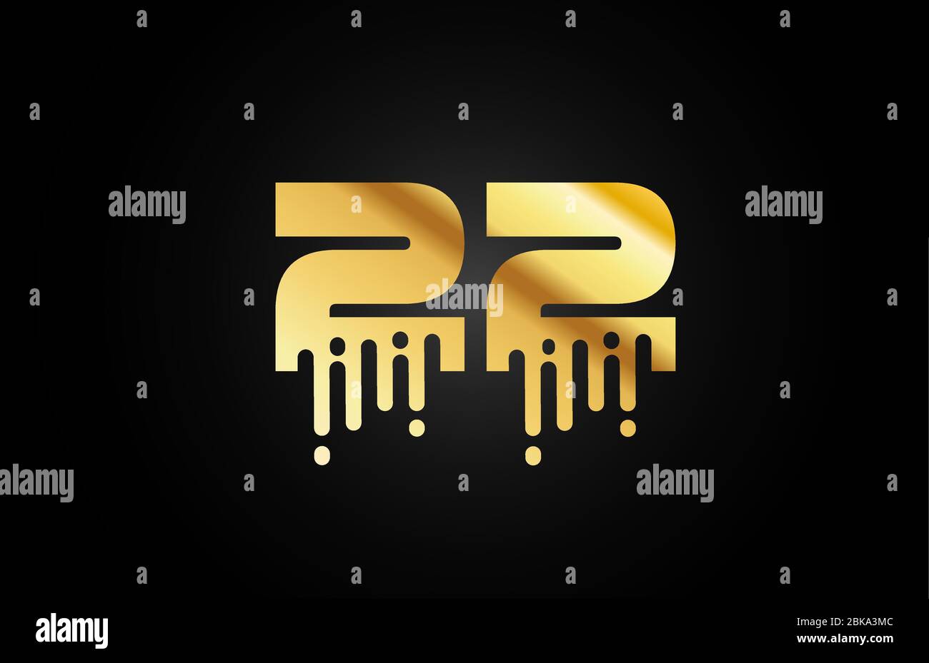 Logo-Symbol mit 22 Nummern für Unternehmen und Unternehmen Stock Vektor