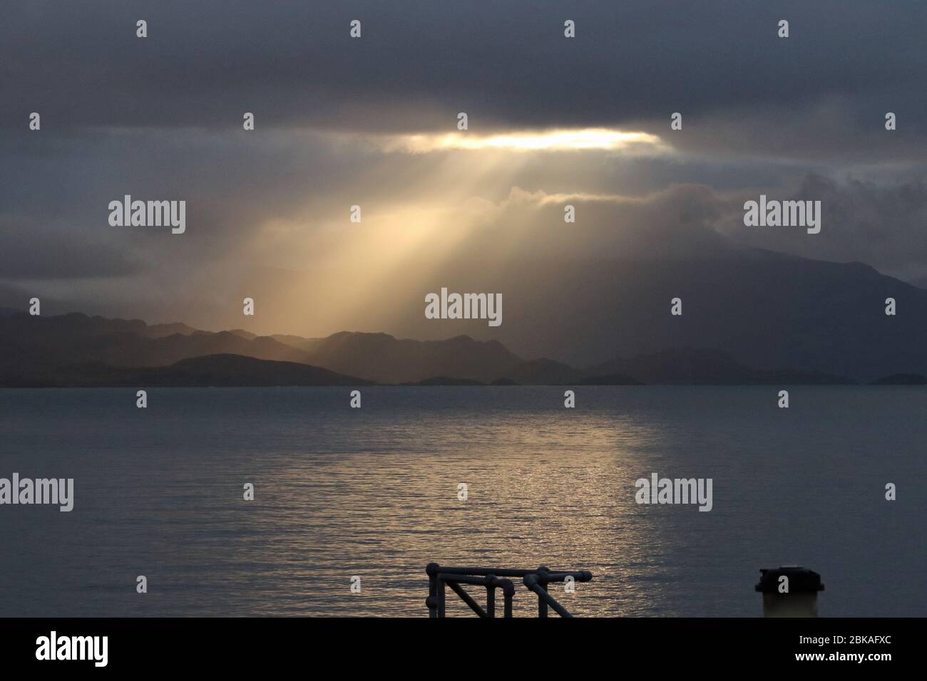 Morgenszene von der Armadale nach Mallaig Ferry, Isle of Skye, Schottland Stockfoto