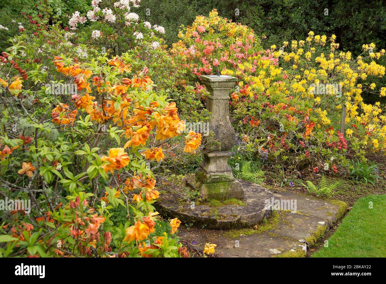 Dekorative Schrift im Brodick Castle Garten Stockfoto