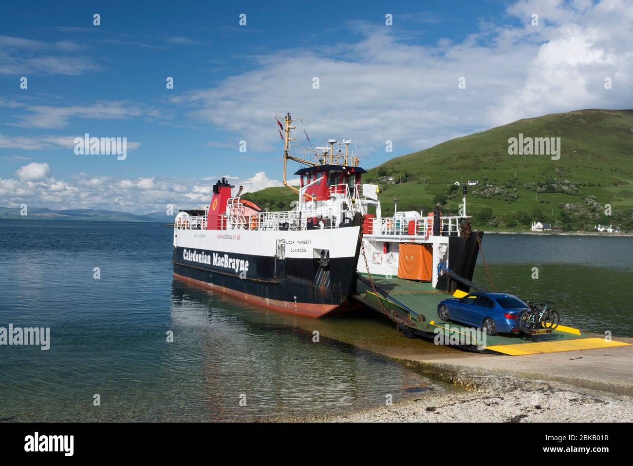 Claonaig Fähre, loch tarbert Leving lochranza, arran Stockfoto