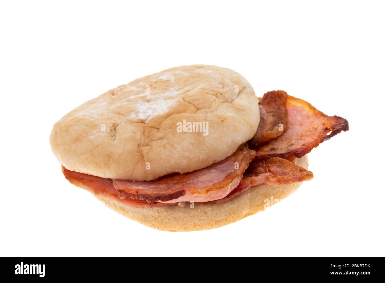 Bacon Sandwich - weißer Hintergrund Stockfoto