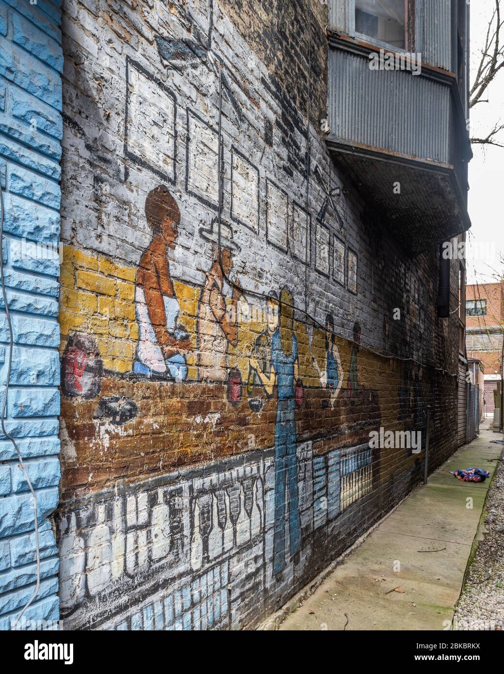 B.L.U.E.S. Bar im Lincoln Park Viertel Stockfoto