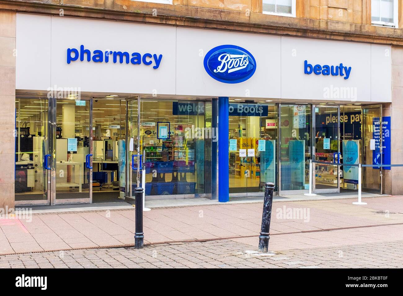 Boots Apotheke und allgemeine Beauty-Shop, High Street, Ayr, Ayrshire,  Schottland, Großbritannien Stockfotografie - Alamy