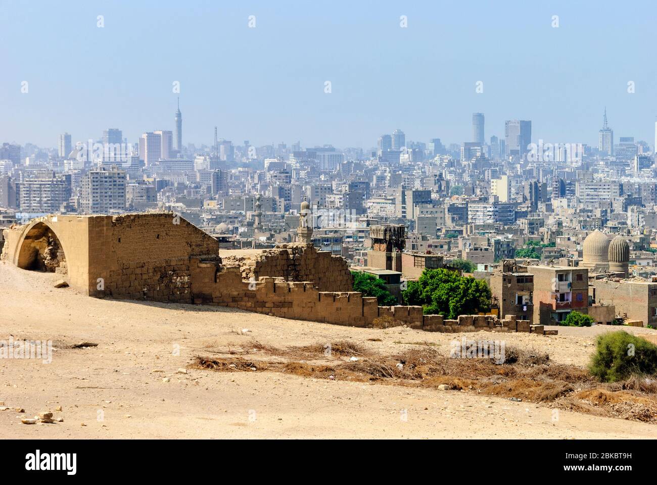 Skyline von Kairo von der Zitadelle - Unterägypten Stockfoto